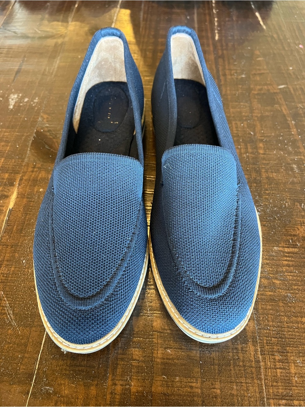 Kelly & Katie Navy Knit Comfort Loafers Slip-On Flats Women's Size 9